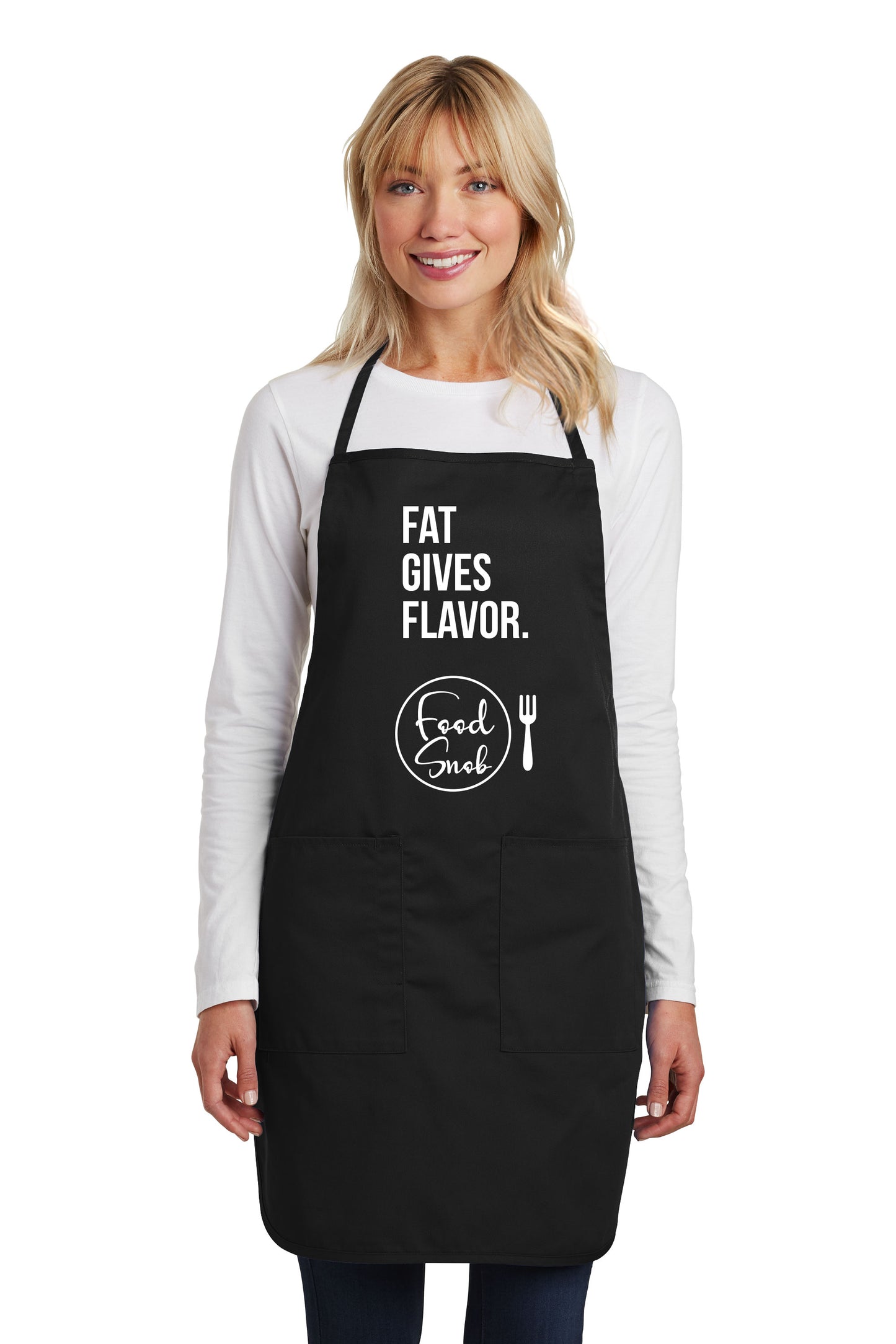 Apron: "Fat Gives Flavor"